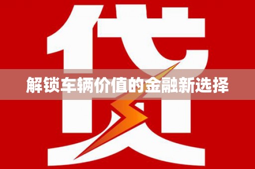 乐山解锁车辆价值的金融新选择