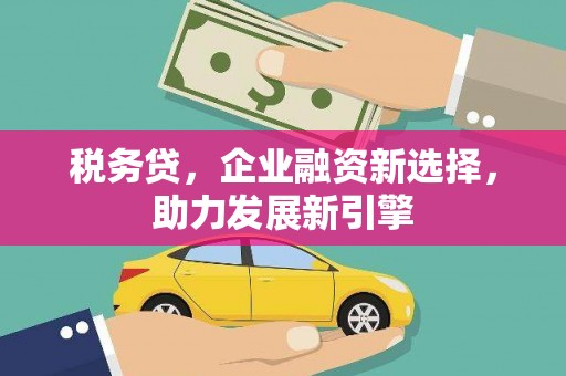 乐山税务贷，企业融资新选择，助力发展新引擎