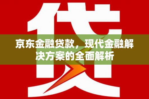 乐山京东金融贷款，现代金融解决方案的全面解析